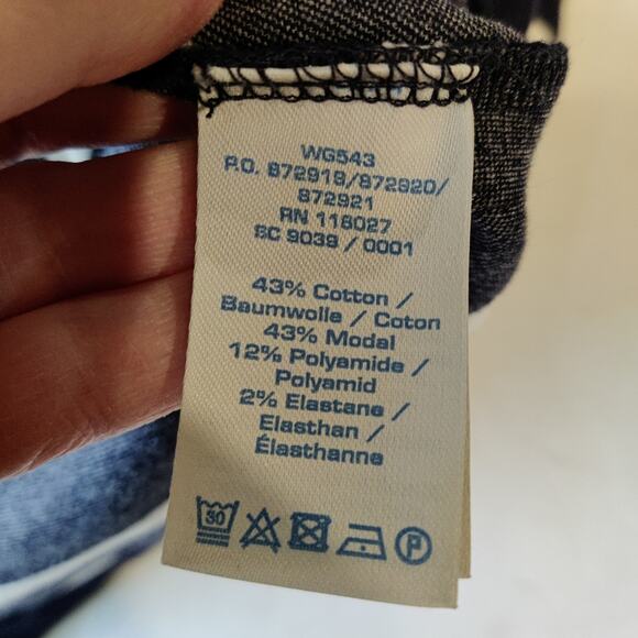 Boden Navy & White Striped Mini Skirt Size 8 Long - Picture 9 of 10